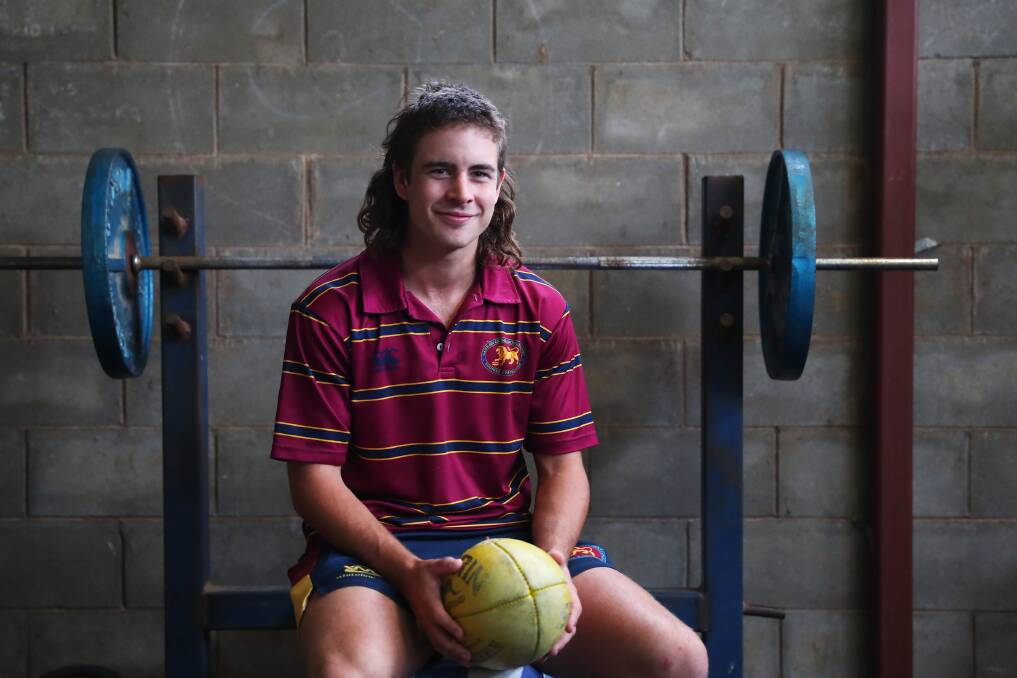 NOT GIVING UP: Ganmain-Grong Grong-Matong teenager Matt Hamblin has been doing plenty of work in the Lions' gym despite the under 18 representative season being one of many things to be brought to a halt due to coronavirus. Picture: Emma Hillier