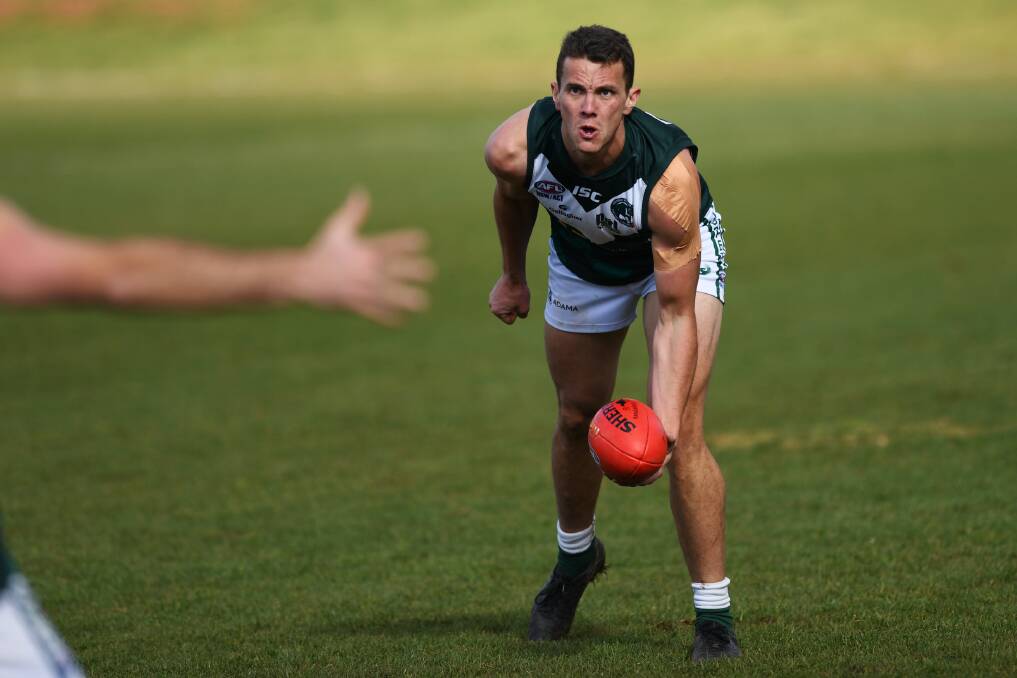 Coolamon ruckman Anthony Atkin has also re-signed for a second season at the Hoppers, after crossing over from Farrer League club Temora.