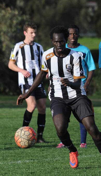 STANDOUT: Daniel Okot played well for the Wanderers in Saturday's 4-1 loss.