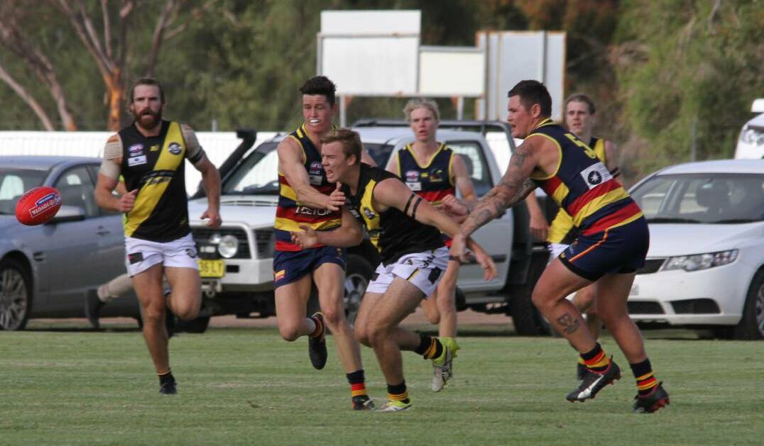 Dylan Morton in action for Wagga Tigers against Leeton-Whitton.