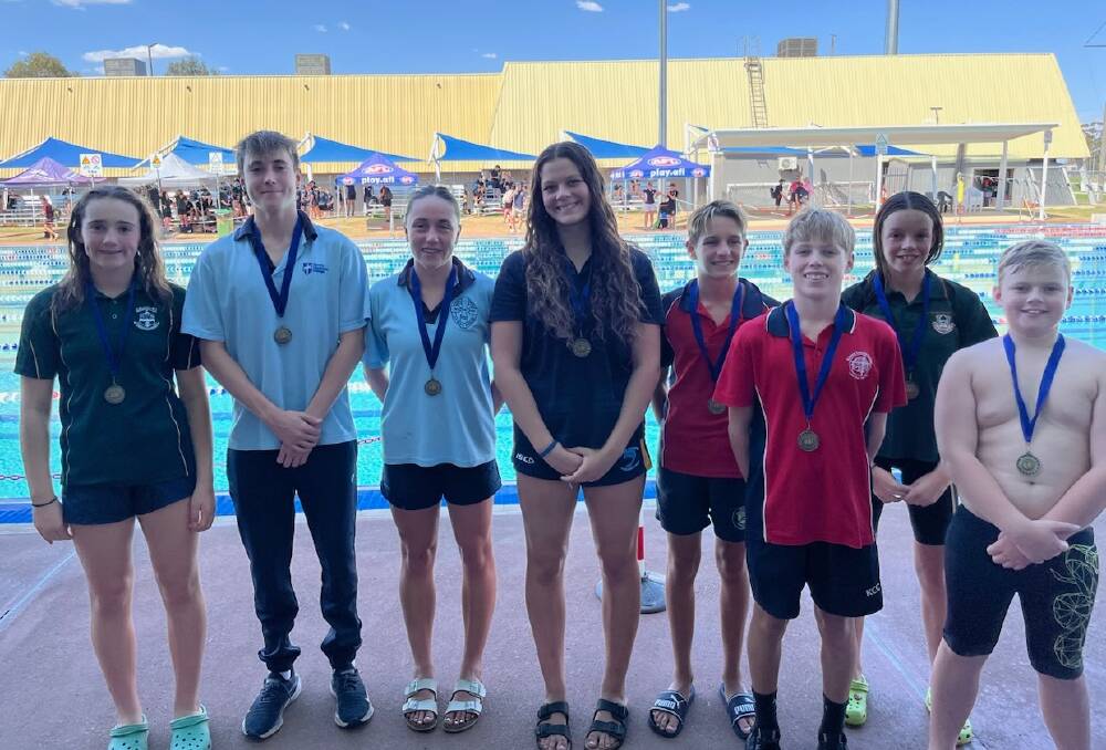 Age champions from the BISSA representative swimming carnival at Oasis Aquatic Centre last Thursday. Picture supplied