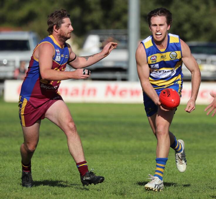 LEADER: Mangoplah-Cookardinia United-Eastlakes captain Ryan Price believes the Goannas need to be quicker on the spread against Coolamon on Saturday.