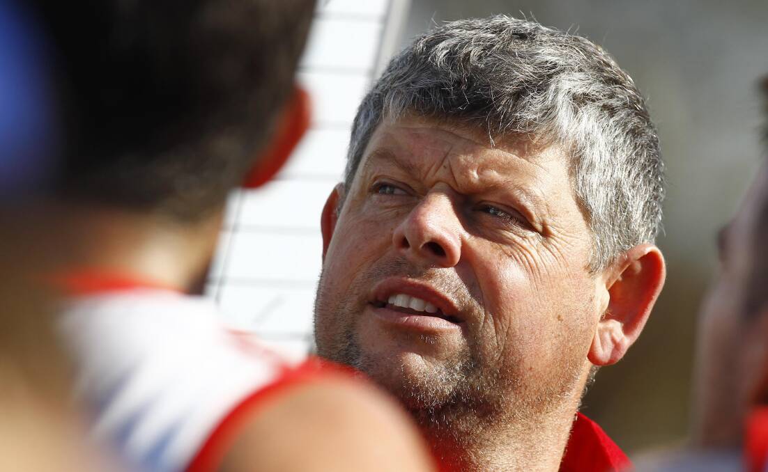 IN CONTROL: Griffith coach Adrian Pavese has not reached for the panic button just yet after what he describes as a disappointing start to the Riverina League season. Picture: Les Smith