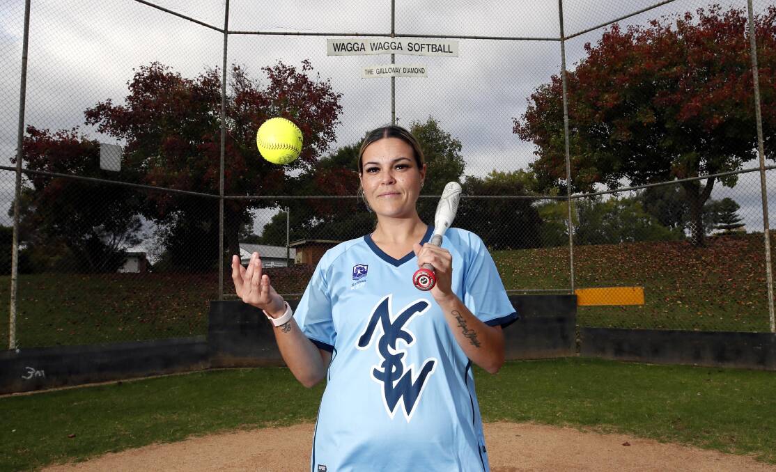 RISING STAR: Wagga softballer Montana Kearnes is looking forward to representing NSW open women's team at the national championships in Adelaide next week. Picture: Les Smith