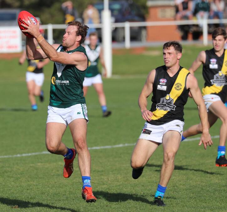 Max Hillier takes a mark against Wagga Tigers at Kindra Park. Picture: Les Smith