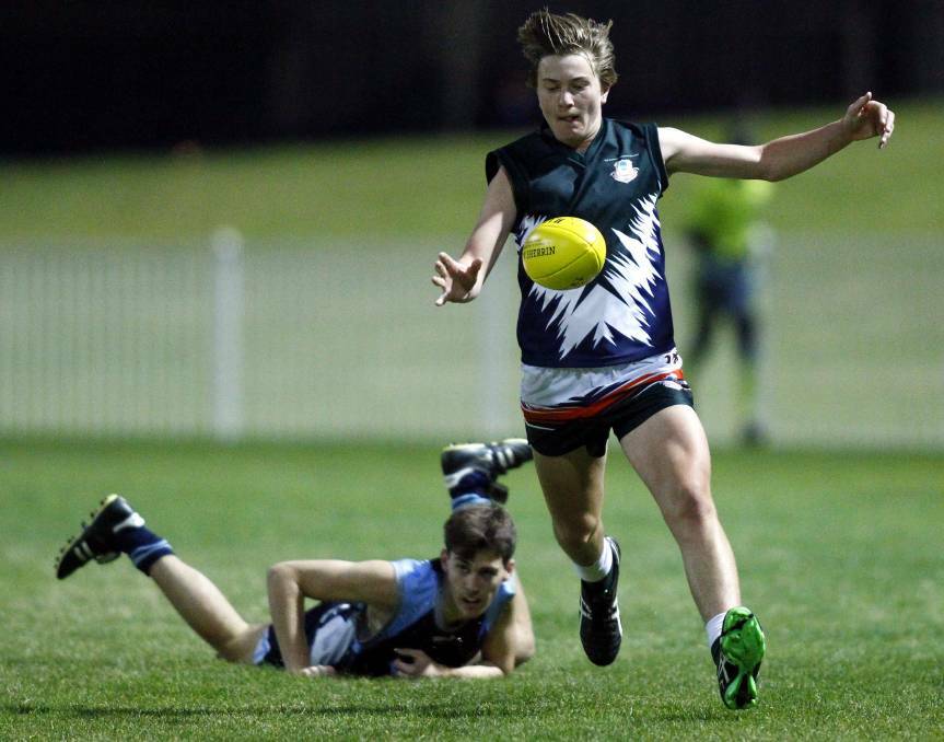 KEY: Royce Hunter has been named at centre-half-back for The Riverina Anglican College (TRAC) against Kildare Catholic College on Monday. Picture: Les Smith