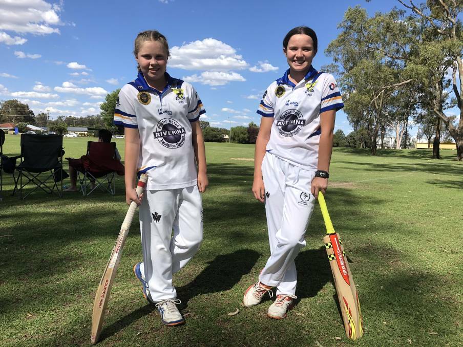NATIONAL CHAMPIONS: Perri Nash and Kaitlin Logan were part of the NSW girls team that claimed the final at the School Sport Australia under 12 championships in Bunbury on Wednesday. Picture: Peter Doherty