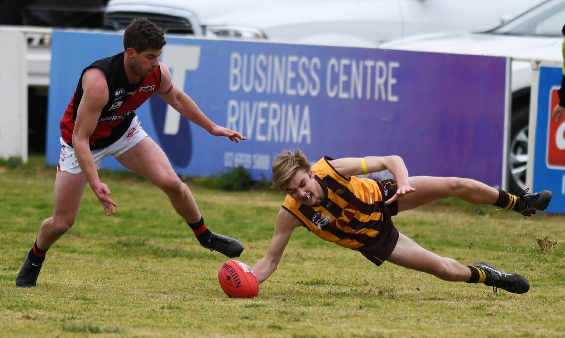 INCLUSION: Marrar's Cal Gardner (left) is one of four inclusions for the Bombers in Saturday's qualifying final against East Wagga-Kooringal.
