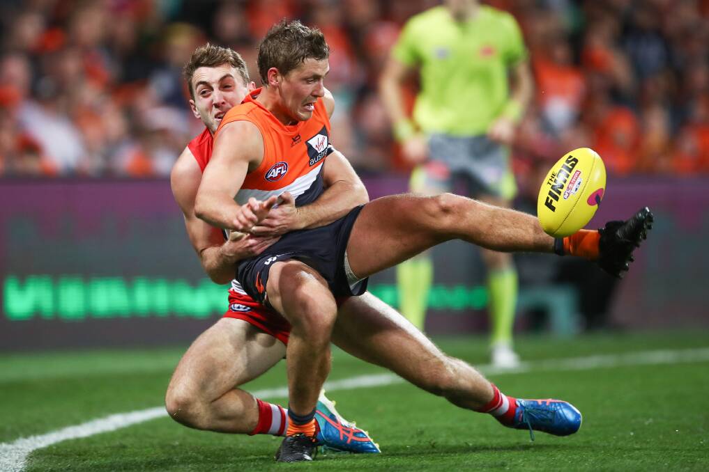 Harry Perryman in action for the Giants earlier in the season. Picture: AAP