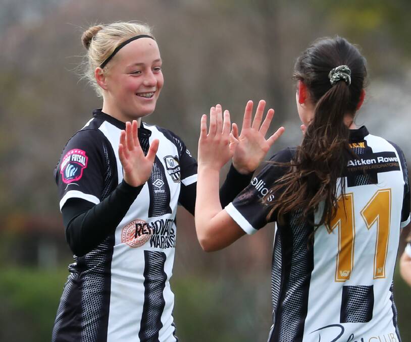 ON SONG: Megan Castle scored two goals for the Wanderers on Sunday as the club enjoyed their first win of the women's NPL season.