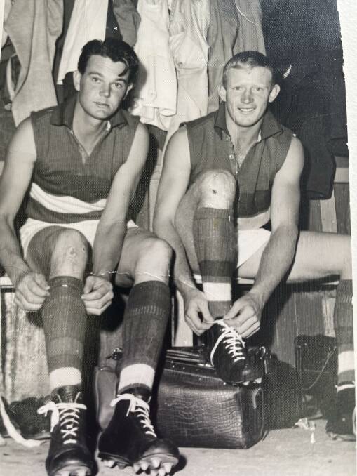 Gerry Lane (right) back in his playing days.