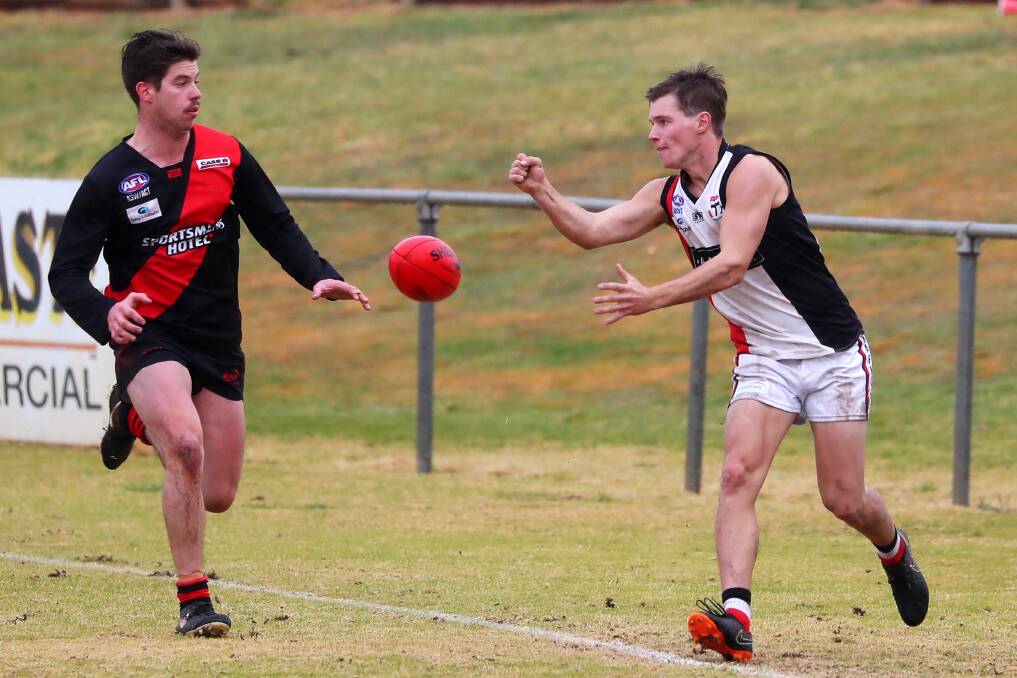 DIFFERING FORTUNES: Cal Gardner (left) is out for Marrar this week with a hamstring injury, while Josh Thompson (right) comes in for North Wagga's trip to Ariah Park.