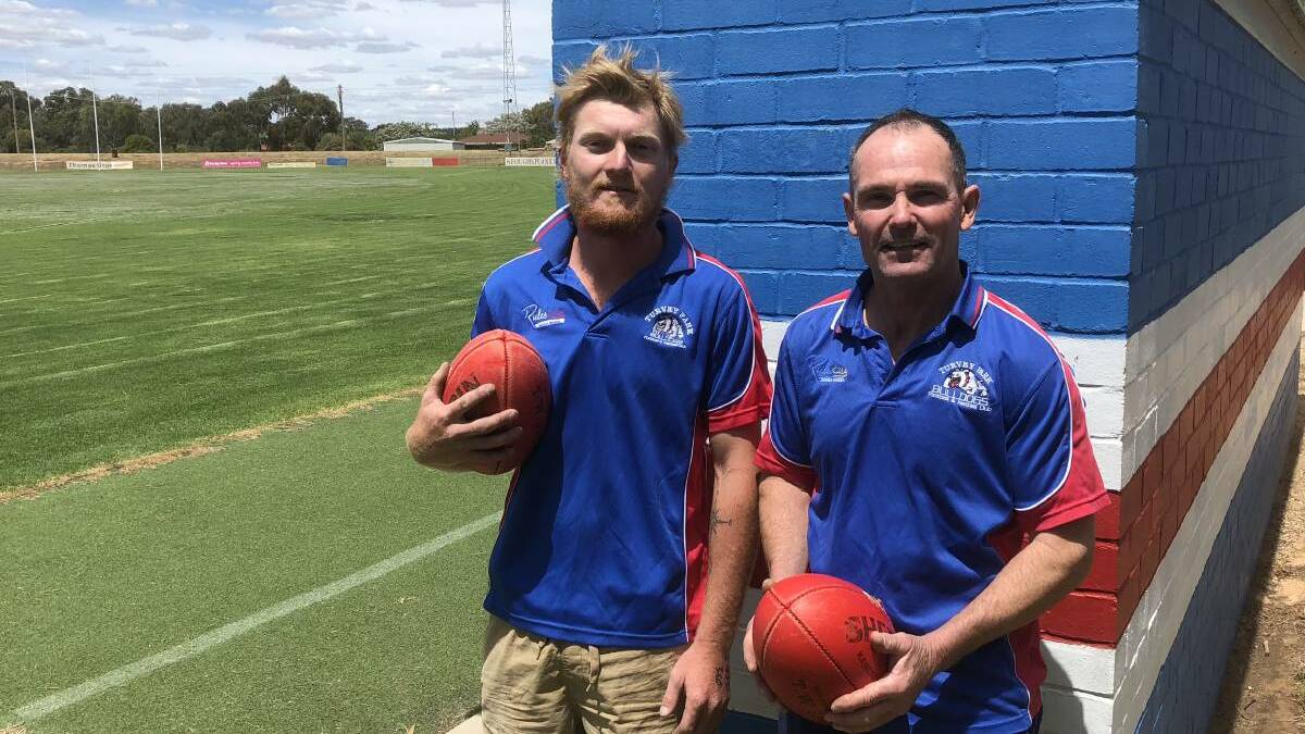 New Turvey Park co-coaches Jeremy Sykes and Mark Carroll. Picture: Peter Doherty