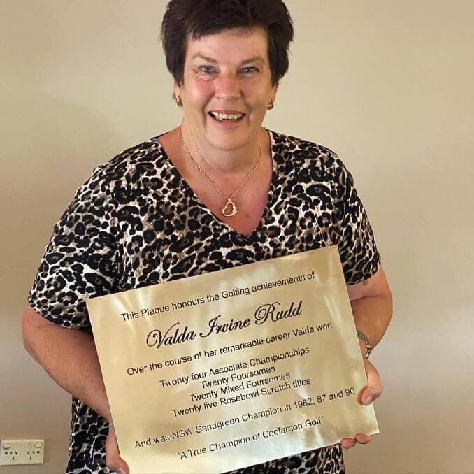 RECOGNITION: Valda Rudd was honoured by Coolamon Sport and Rec Club last Sunday.