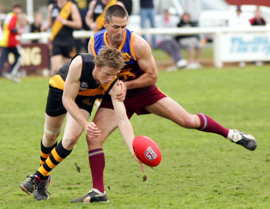 Josh Gaynor in action for Wagga Tigers back when he last won a premiership at the club in 2007.