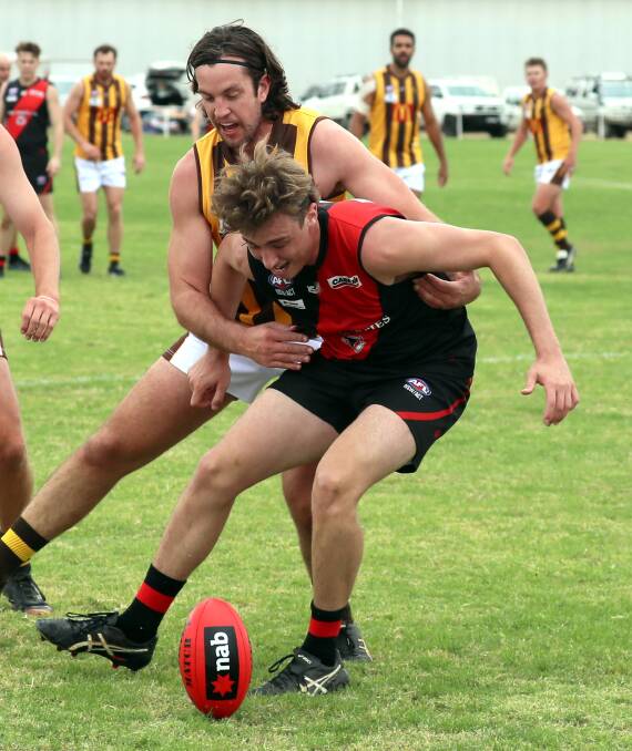POSITIVE NEWS: Marrar defender Harry Reynolds is not expected to miss too long with a knee injury. Picture: Les Smith