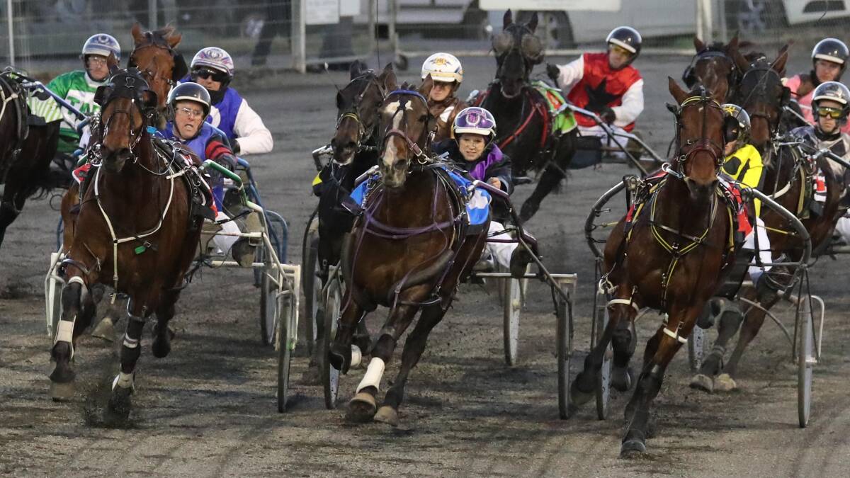 IN FORM: Refused Service (middle) has won his past two starts and will be one of the major players in Thursday's $10,200 Coolamon Pacers Cup (2210m). Picture: Les Smith