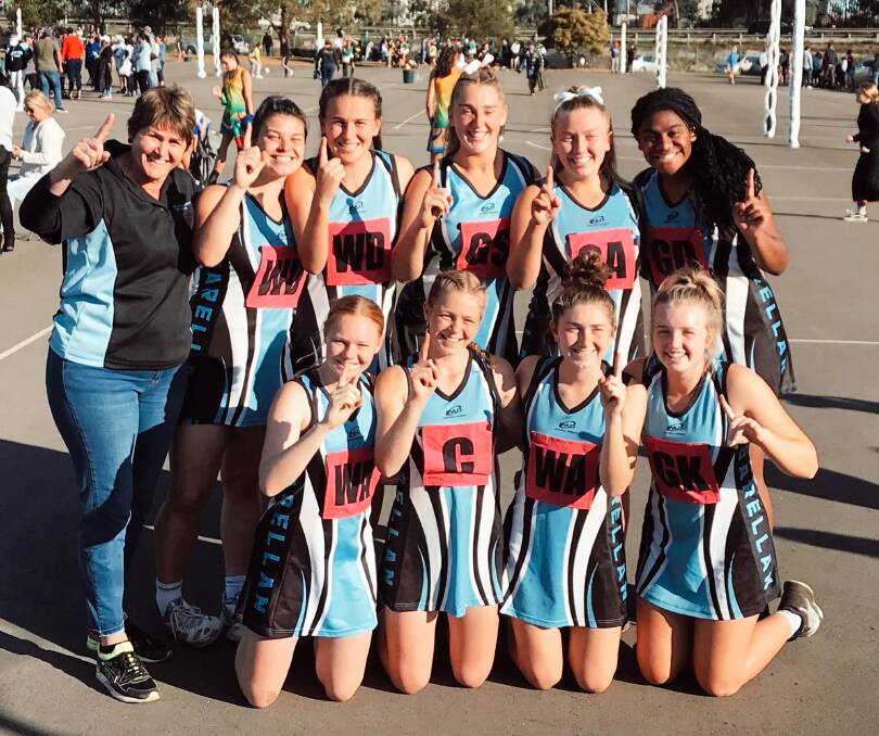 UNDEFEATED: Barellan and District Netball Association's under 17 team, that took out division two of the Senior State Titles in Sydney over the weekend. Picture: Barellan and District Netball Association