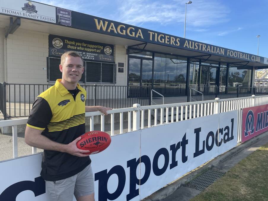 HOME SWEET HOME: Dylan Morton reacquaints himself with Robertson Oval on Friday after signing as assistant coach at Wagga Tigers for next year. Picture by Matt Malone