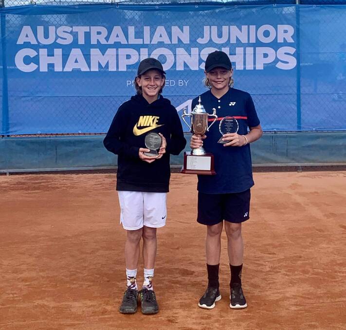 TOP TWO: Elijah Dikkenberg and Cruz Hewitt after their final in Canberra on Sunday.