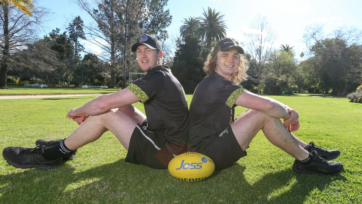 Jacob and Lucas Conlan have enjoyed a strong three seasons at Ovens and Murray League club Albury Tigers. Picture by Tara Trewhella