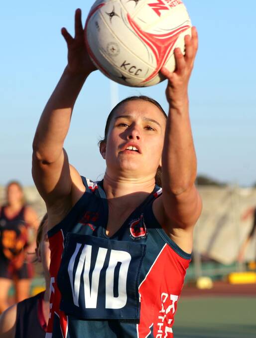 GOTCHA: Kildare Catholic College's Milli Gentle gets ahold of the ball in the third round Tracey Gunson Shield game against Mater Dei Catholic College on Thursday. Picture: Les Smith