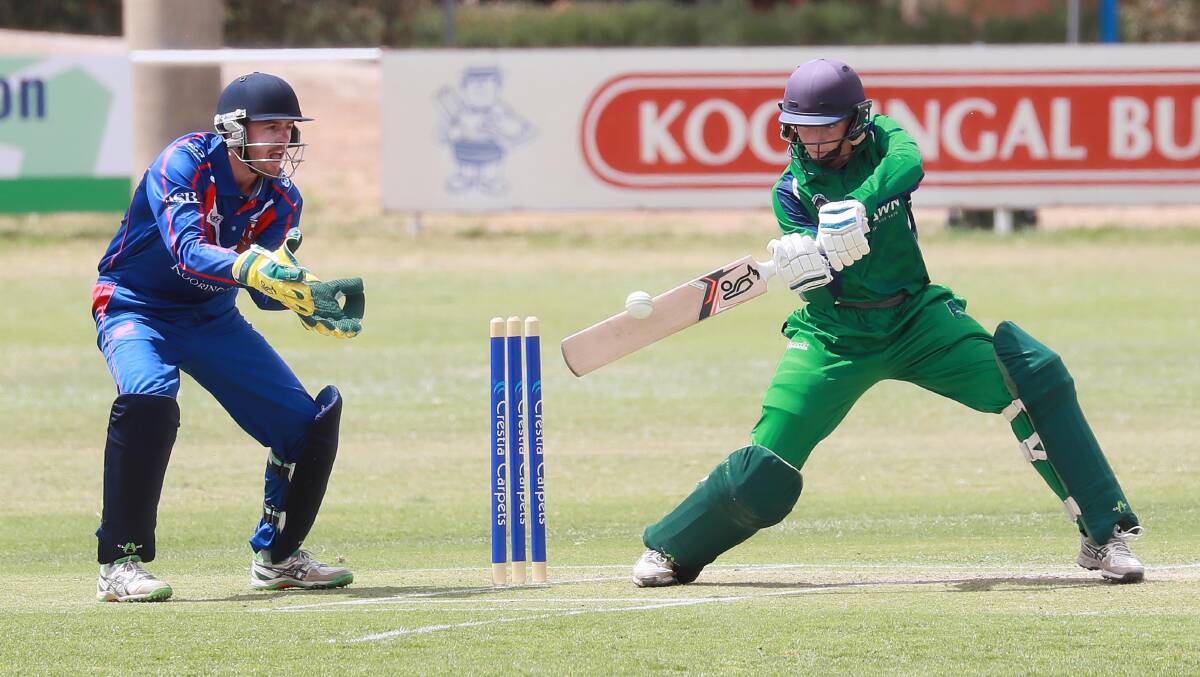 Blake Walker in action with the bat for Wagga City this season. Picture: Les Smith