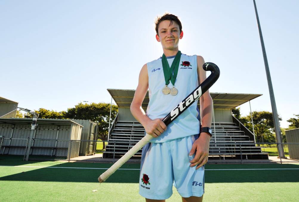 Dylan Martin, aged 16, after representing NSW. 