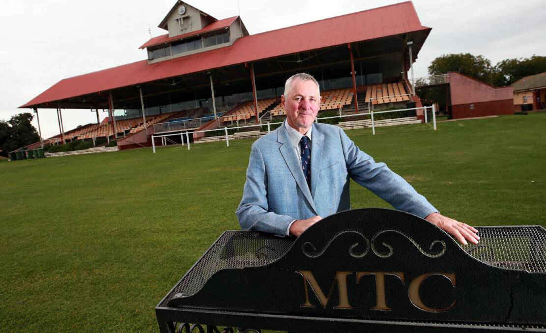READY TO GO: Geoff Harrison will oversee his first Wagga Gold Cup carnival as Murrumbidgee Turf Club president over the next two days. Pictures: Les Smith