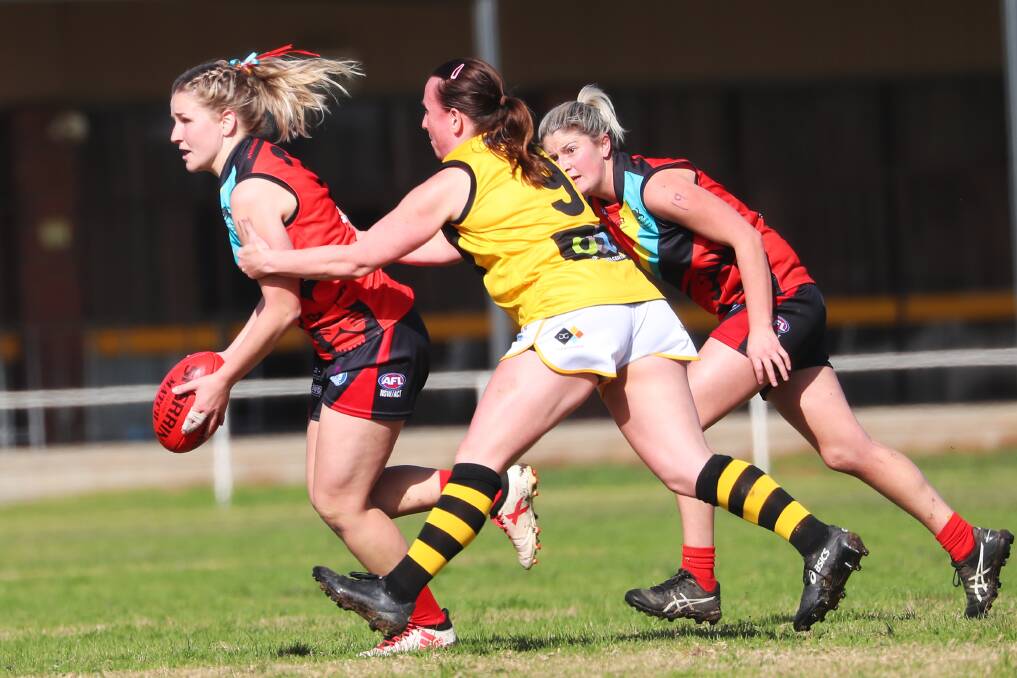 EXCITING OPPORTUNITY: Riverina Lions' Lara Batkin in action against Queanbeyan at Gumly Oval last season. Picture: Emma Hillier