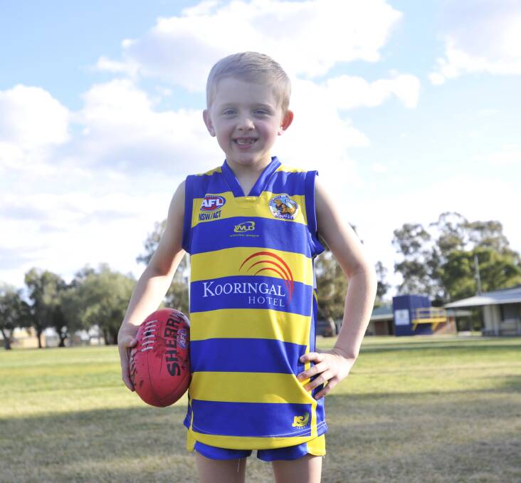 EXCITED: Eastlakes-MCUE junior footballer Oliver Duffy is off to the AFL grand final on Saturday to present a premiership player with their medal. Picture: Chelsea Sutton