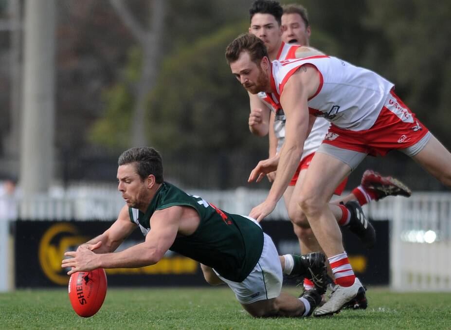 Heath Northey in action for Griffith during finals last season. 