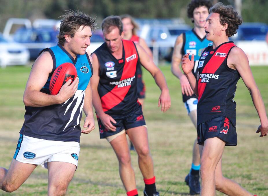 Sam Fisher in action against Marrar at Langtry Oval in 2017.