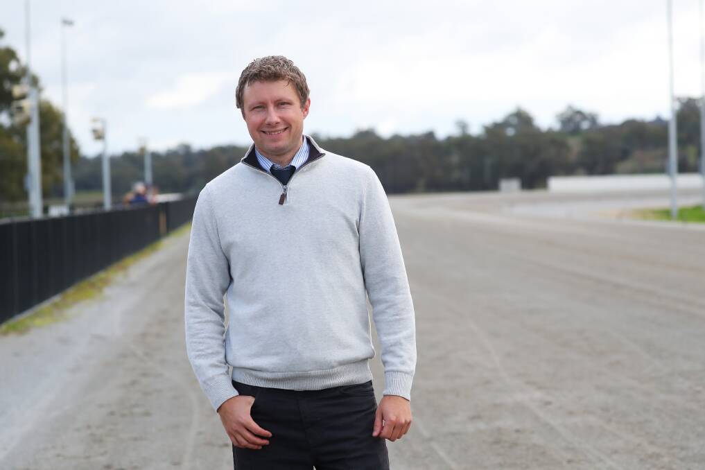 HOME DUTIES: New Wagga Harness Racing Club chief executive Greg Gangle when he arrives back in August. Gangle has been unable to work at race meetings due to his vaccination status. 