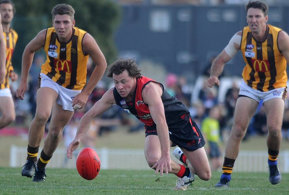Tyler Cunningham in action during the 2017 Farrer League finals series.