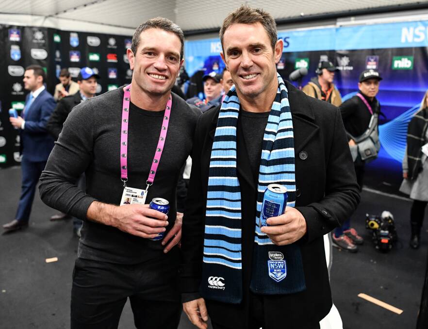 WAGGA BOUND: Danny Buderus and Brad Fittler will be in Wagga on Thursday and Friday. Picture: NRL Photos