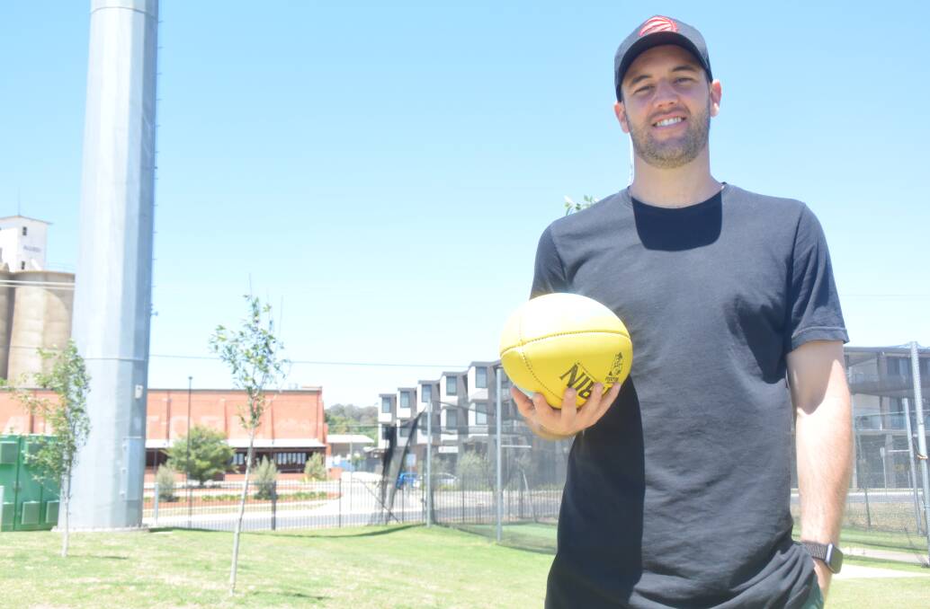 THINKING OF HOME: Matt Suckling, pictured in Wagga during his off-season break, is raising funds for bushfire relief. 