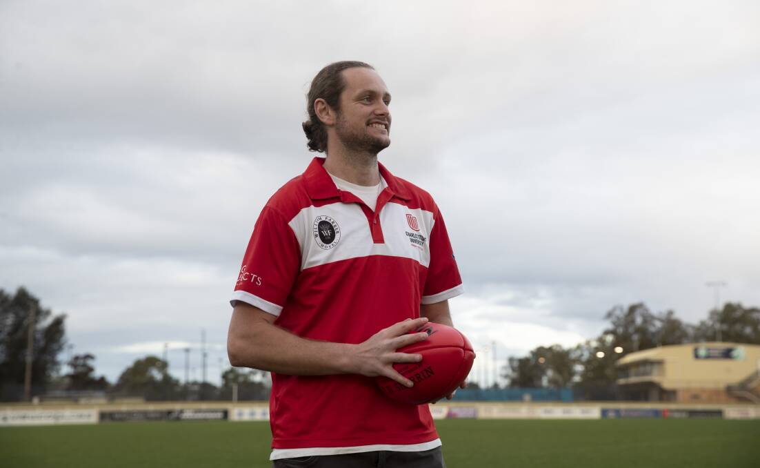RIDING THE WAVE: Charles Sturt University co-captain Dusty Rogers says it is an exciting time at the Bushpigs ahead of Sunday's first final. Picture: Madeline Begley