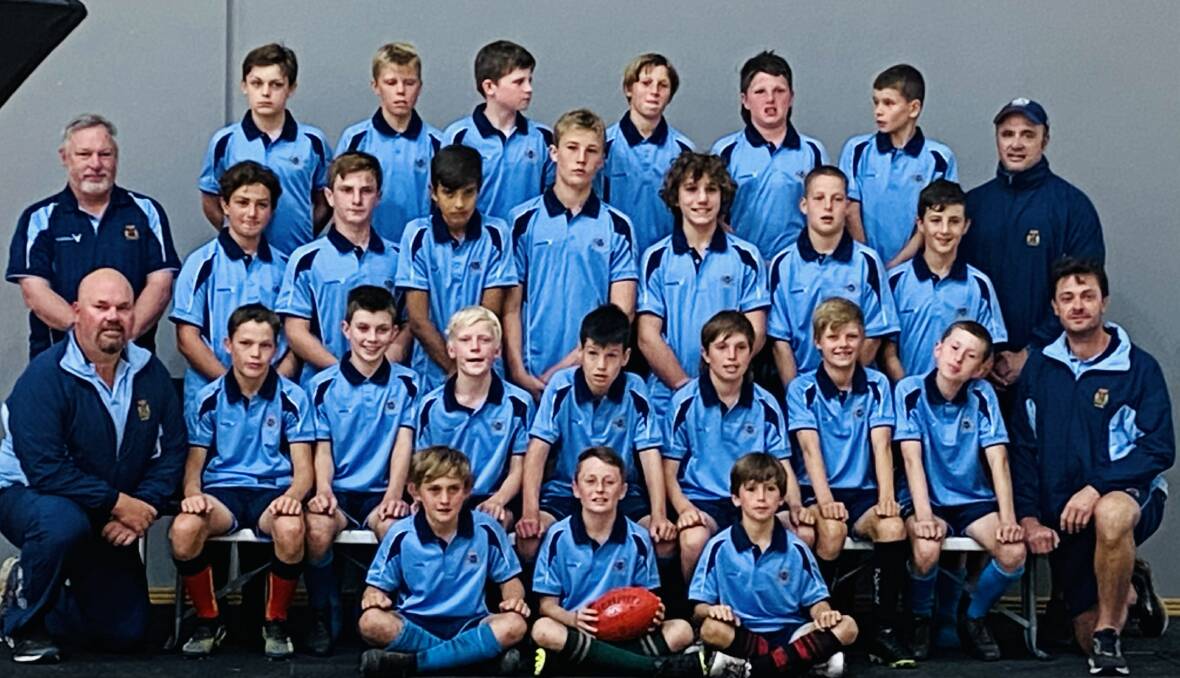 BEST OF THE BEST: The NSW PSSA Merit Team that was named at the conclusion of the NSW PSSA Boys Australian Football Championship in Byron Bay.