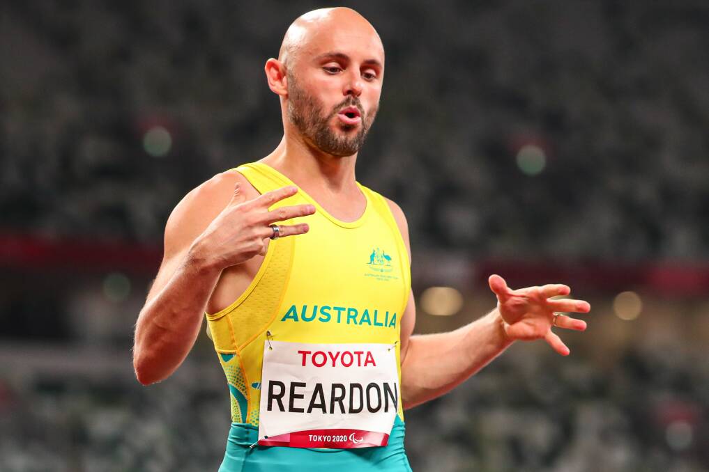 GALLANT EFFORT: Temora's Scott Reardon finishes fifth in the Men's 100m - T63 at the Tokyo Paralympics on Monday night. Picture: PR Handout Image