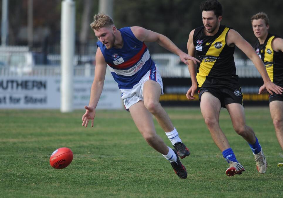 OPPORTUNITY: Andrew Emery in action for Turvey Park against Wagga Tigers back in the 2017 season.