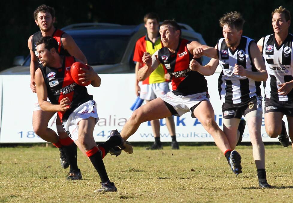 Brad Moye in action against The Rock-Yerong Creek last season. Picture: Les Smith