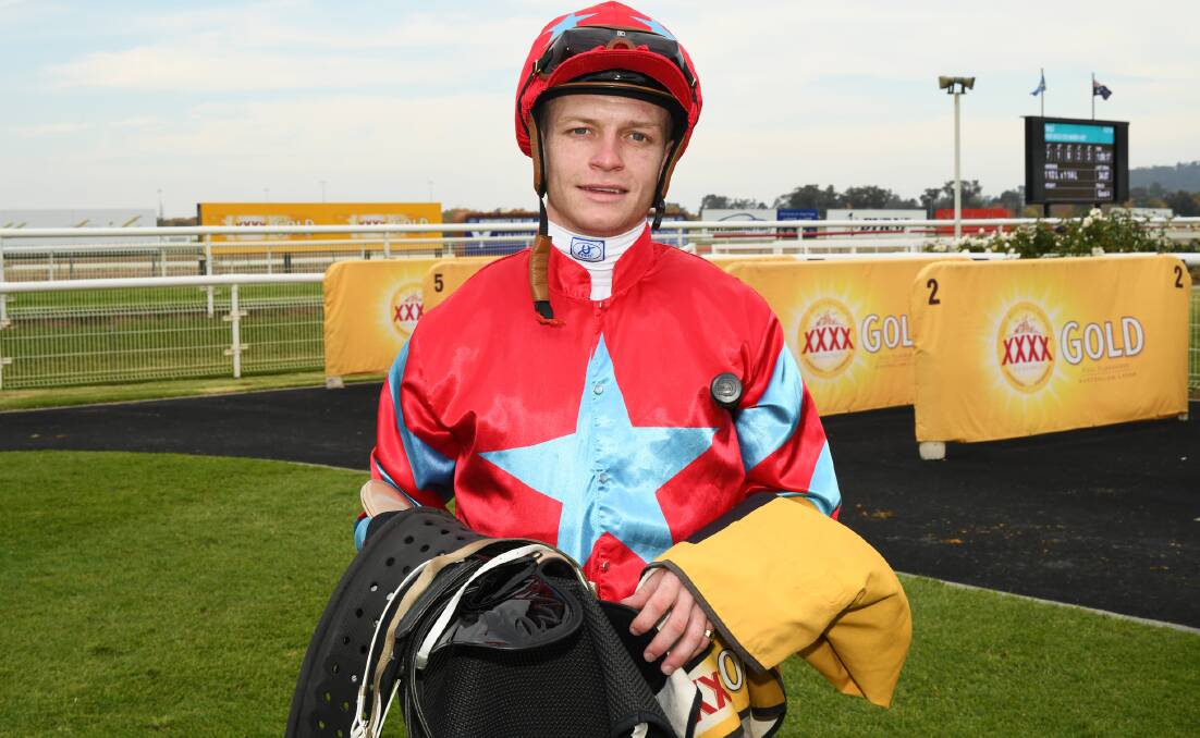 CENTURION: Blaike McDougall rode his 100th winner for the season at Wagga on Monday. 
