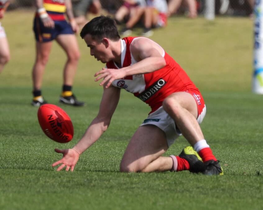 BACK IN ACTION: Jimmy Kennedy in action for Collingullie in last year's grand final.