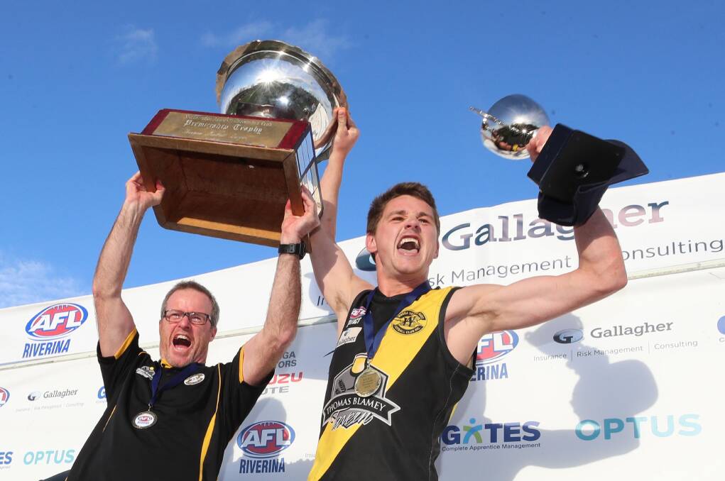 Wagga Tigers coach Troy Maiden and captain Nick Ryan.