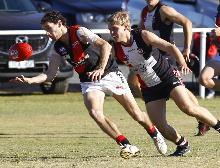 Marrar forward Brad Turner in action for the Bombers against North Wagga back in 2017. Picture by Les Smith