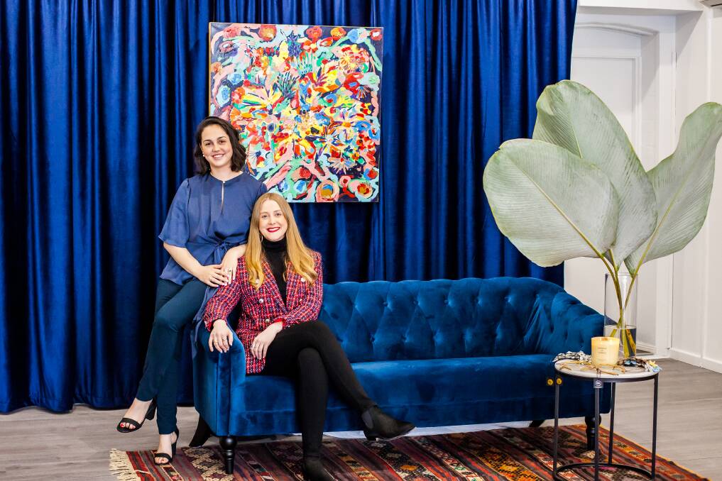 Eloise Harris and Belle Armstrong from Texas Jane, a Wagga women's clothing boutique, have grown their presence online to adapt to the changes due to COVID-19. PIcture: Sophie O'Brien