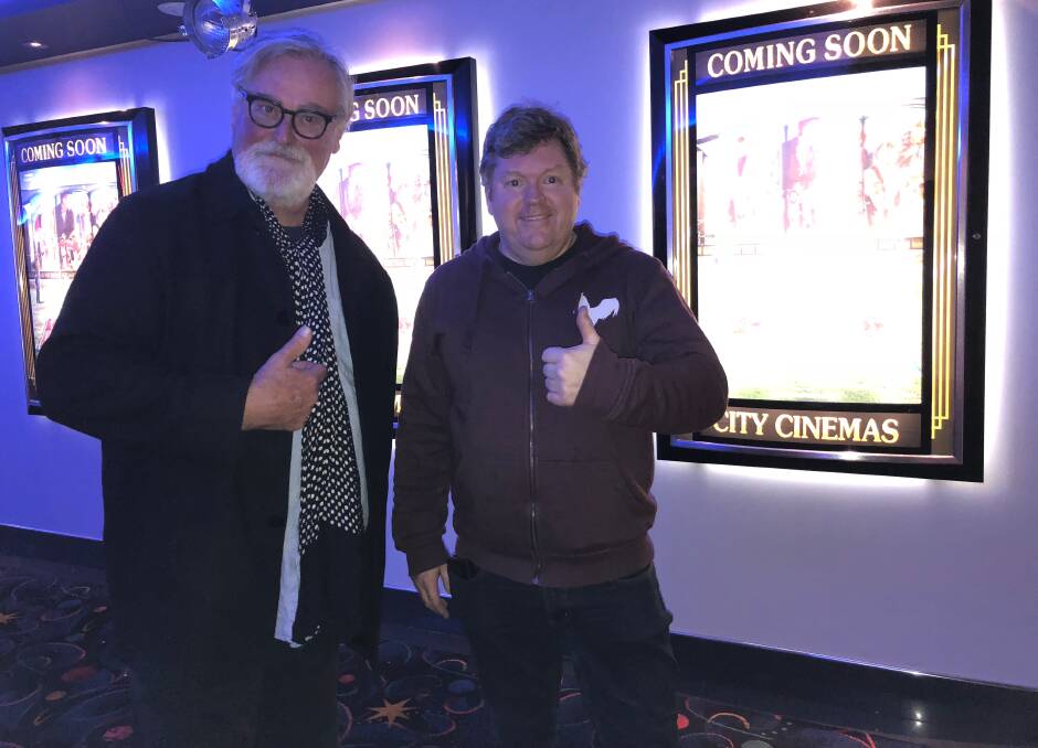 John Howard and Steven Hunter at Griffith's premier of 'The Merger'.