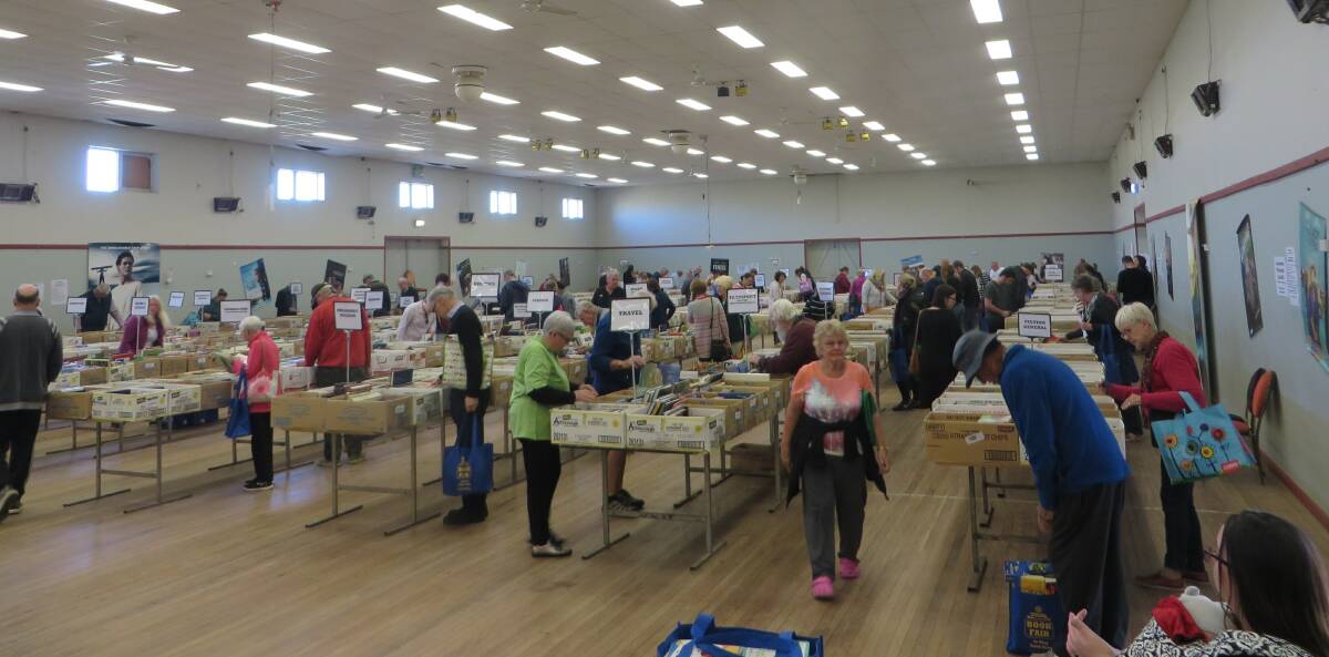Crowds will soon flood the hall to find their next literary inspiration at the Wagga Rotary Book fair in May. Picture supplied.