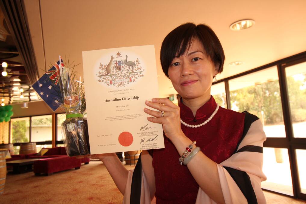 NEW PURPOSE: Amanda, or Hsiu Ying Yu, was one of 46 new citizens taking their pledge of Loyalty to Australia on Satrday. Picture: Jacinta Dickins